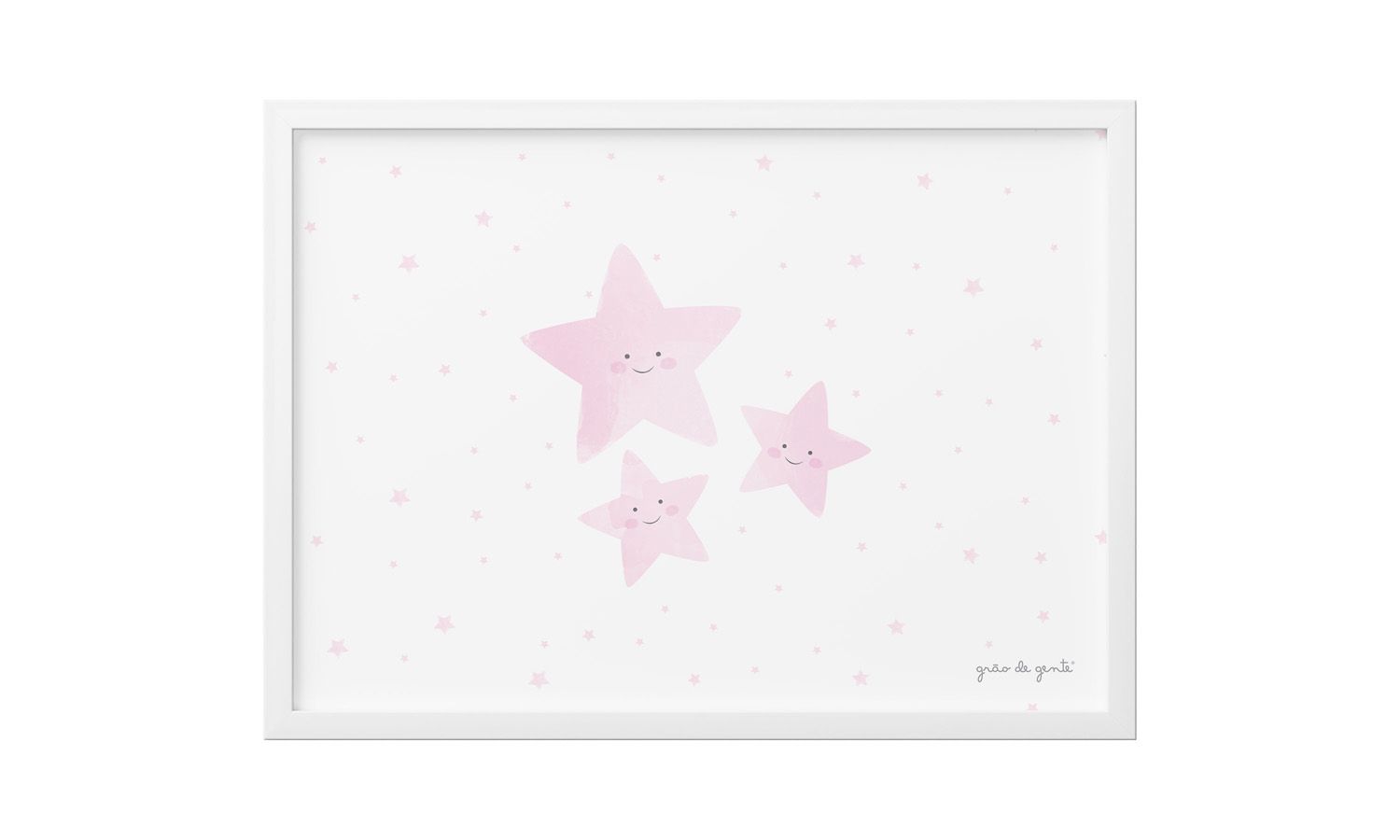 Quadro Estrelinhas Rosa 33cm 