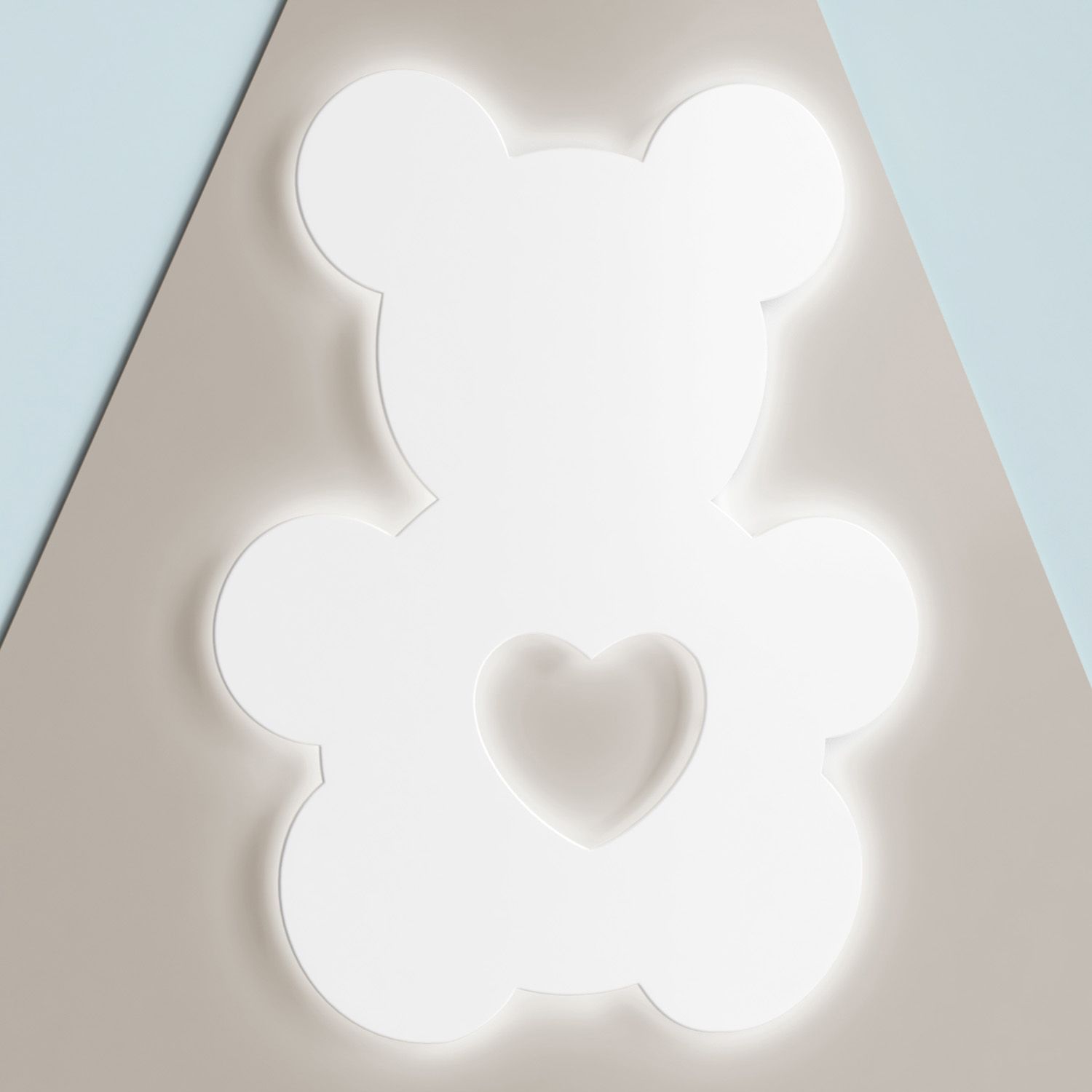 Luminária de Parede Ursinho Coração