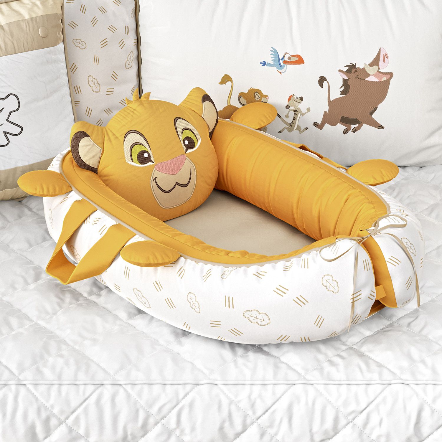 Ninho para Bebê Redutor de Berço Amiguinho Simba O Rei Leão 80cm