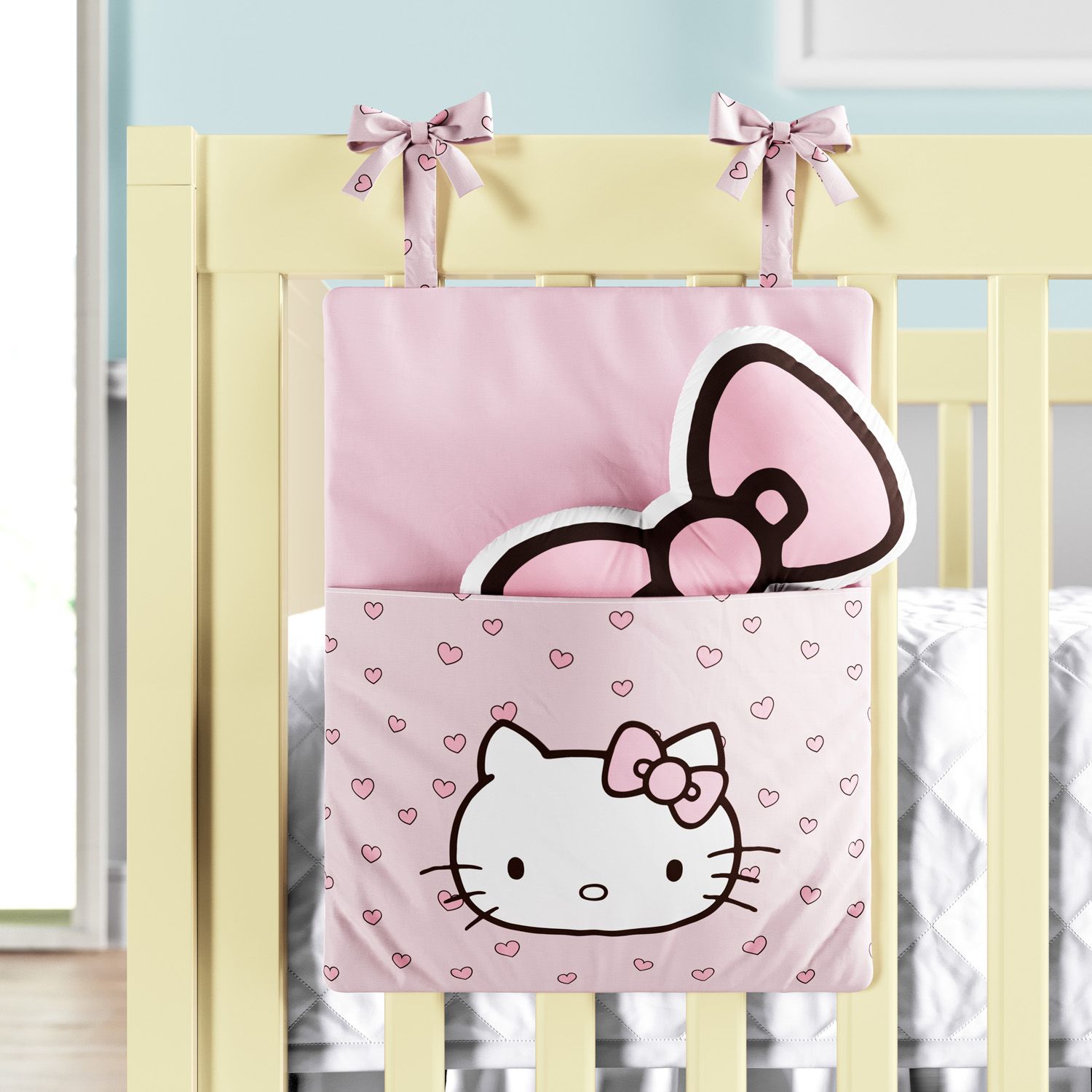 Organizador de Berço Hello Kitty Rosa