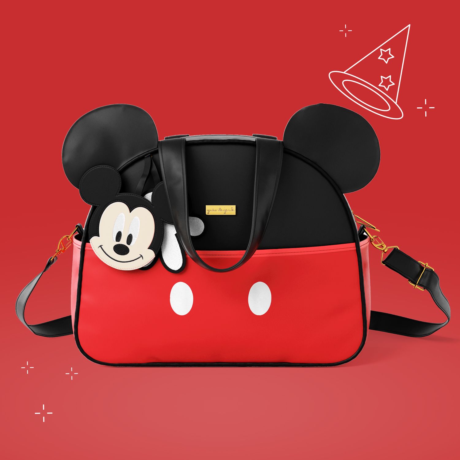 Bolsa Maternidade Mickey Mouse Vermelho e Preto 35cm