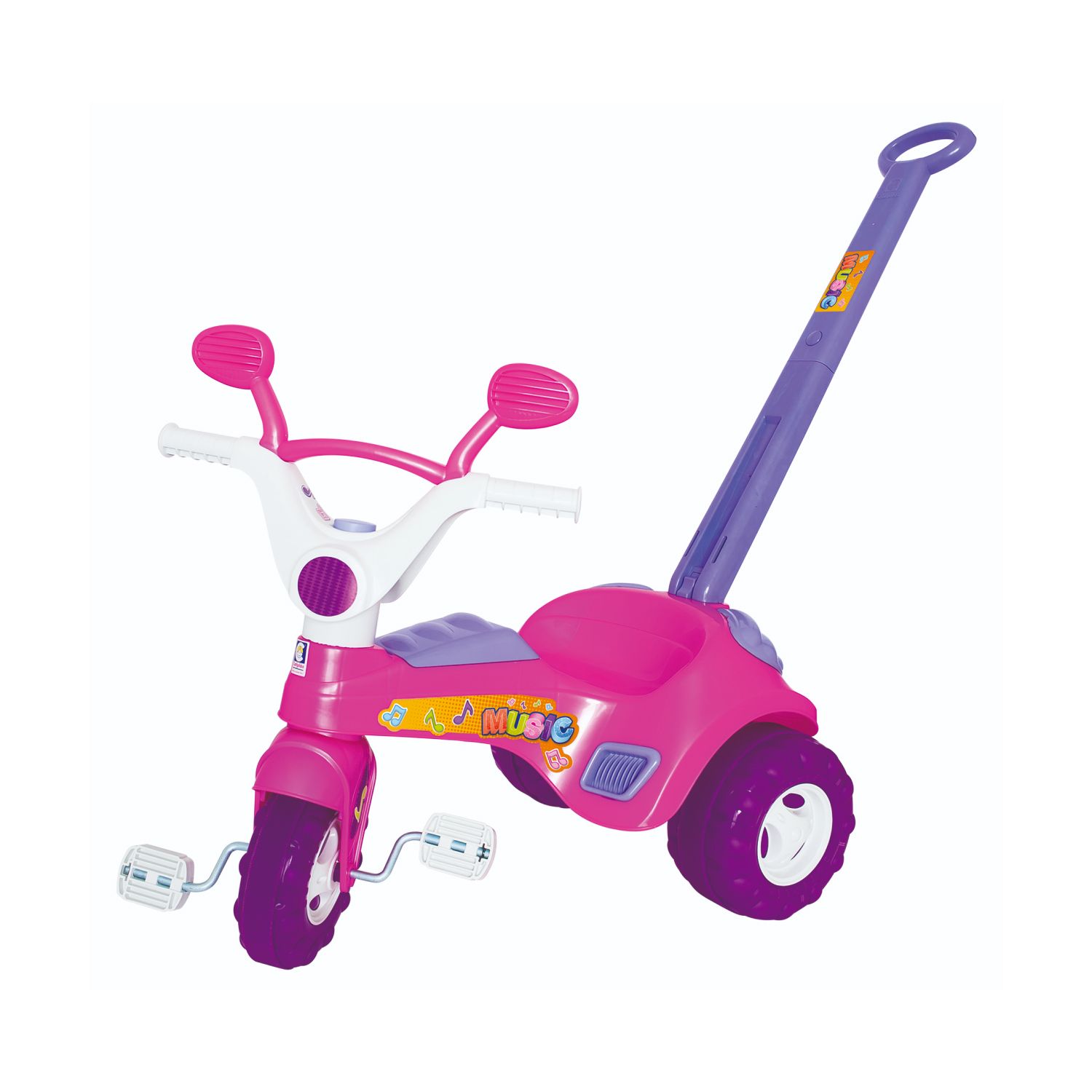 Triciclo com Empurrador Baby Music